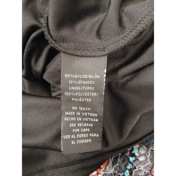 Y2K Eyelet Lace Maxi Dress Curvy Plus Size 16 Black Tropical Tribal Aztec Boho - Picture 16 of 17